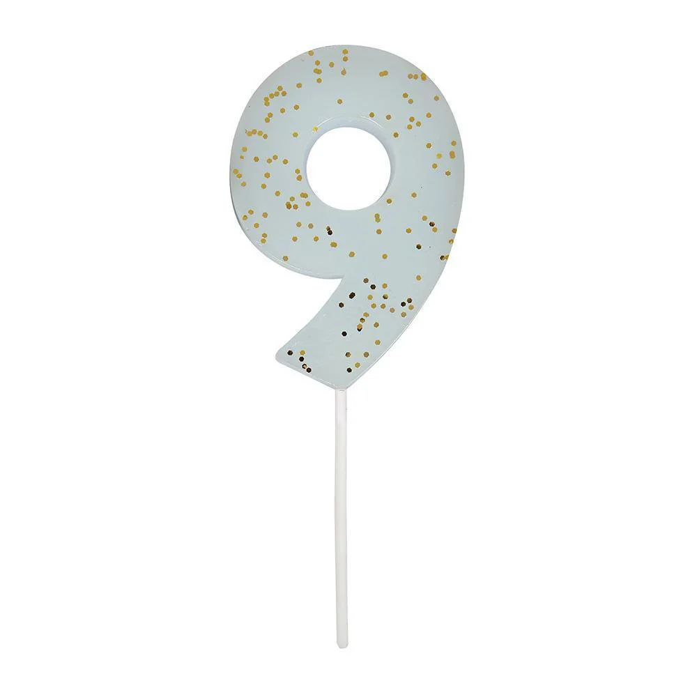 Meri Meri Glittered Number Birthday Candle - Image 9