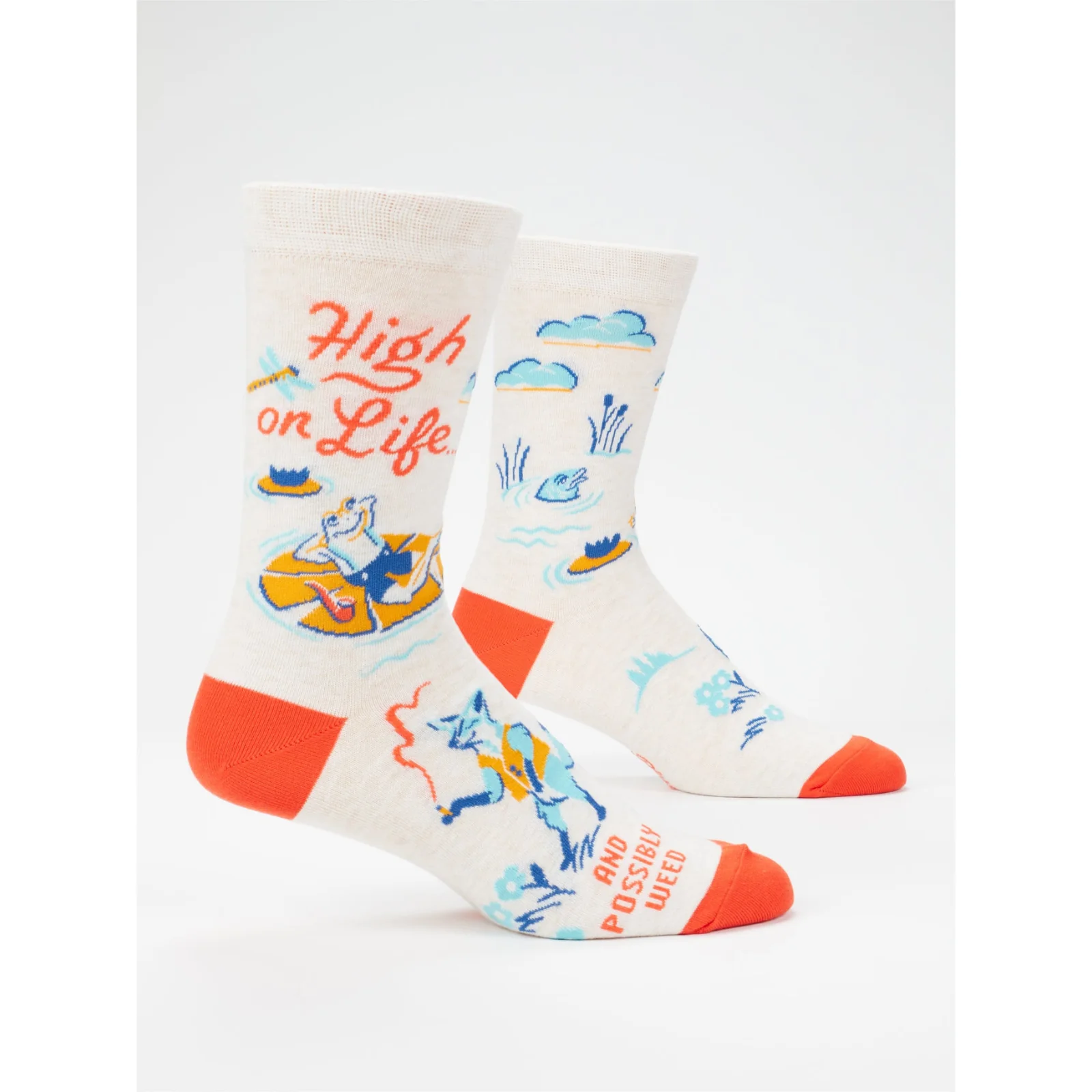 Blue Q Men's Socks 'High on Life'
