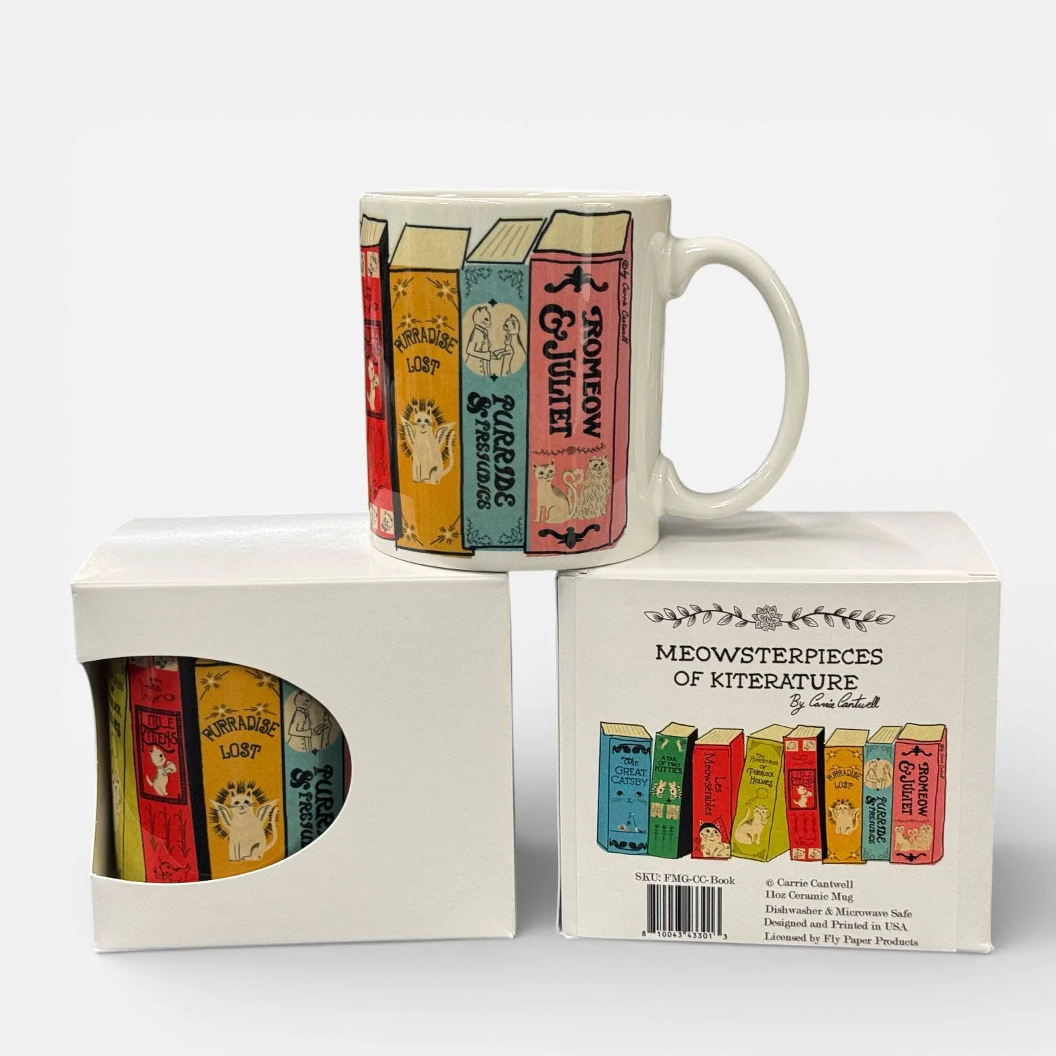 MEOWsterpieces of KITerature Book Spine 11 oz. Mug - Image 5