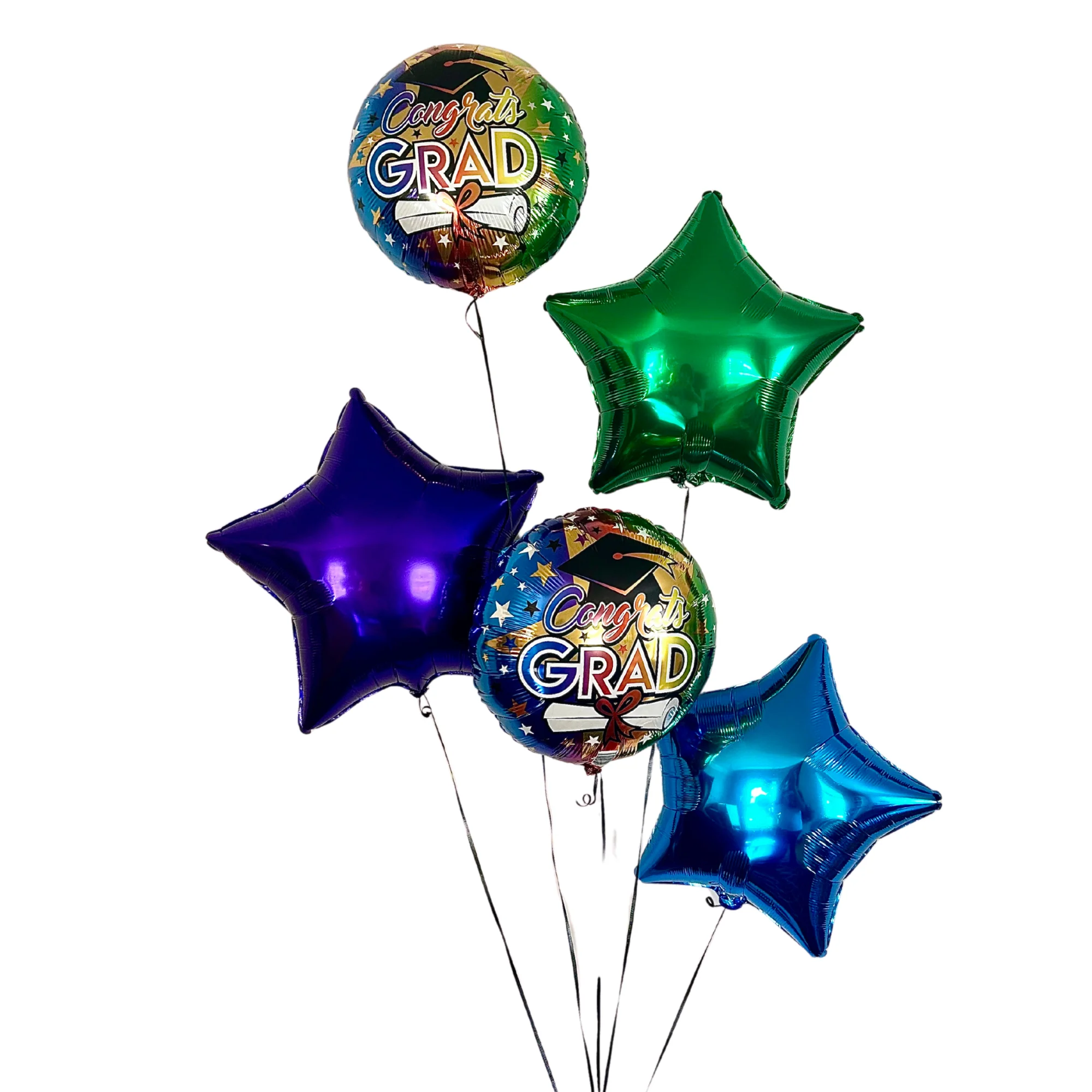 Colorful Stars Graduation Balloon Bundle