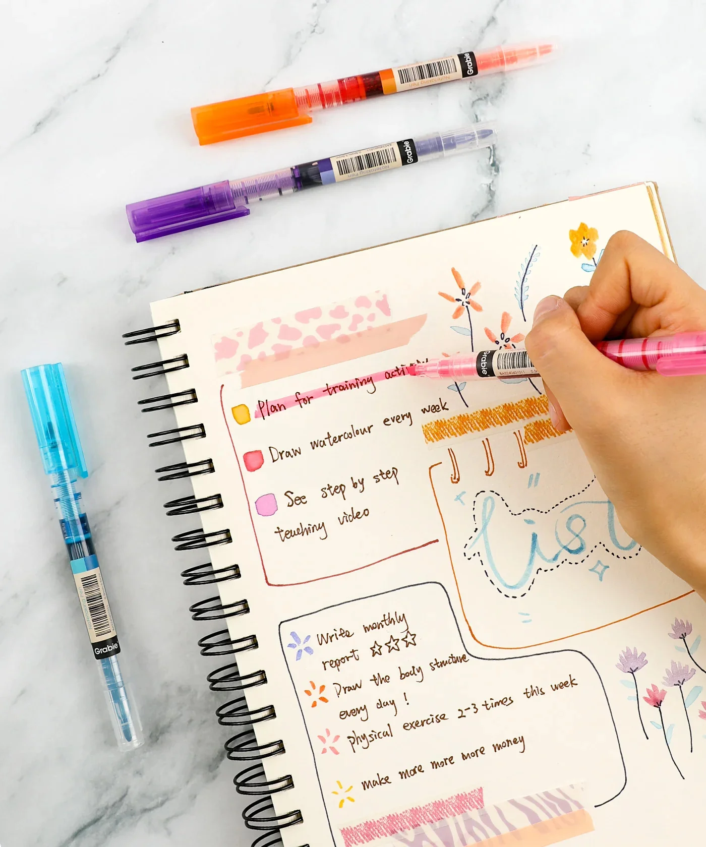 Grabie Dual-Tip Notetaking Pen Set - Image 2