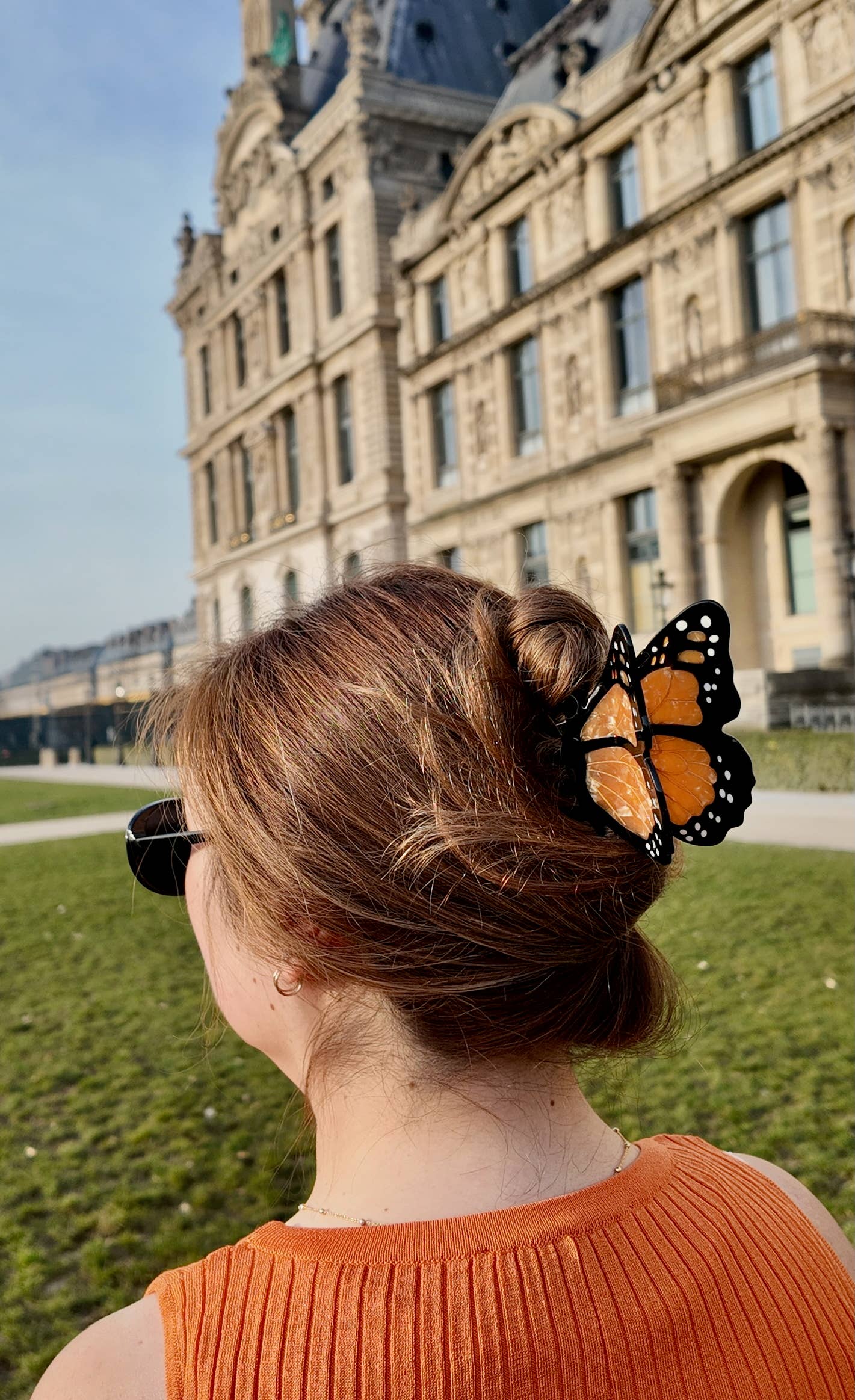 Hand-painted Monarch Butterfly Claw Hair Clip - Image 10