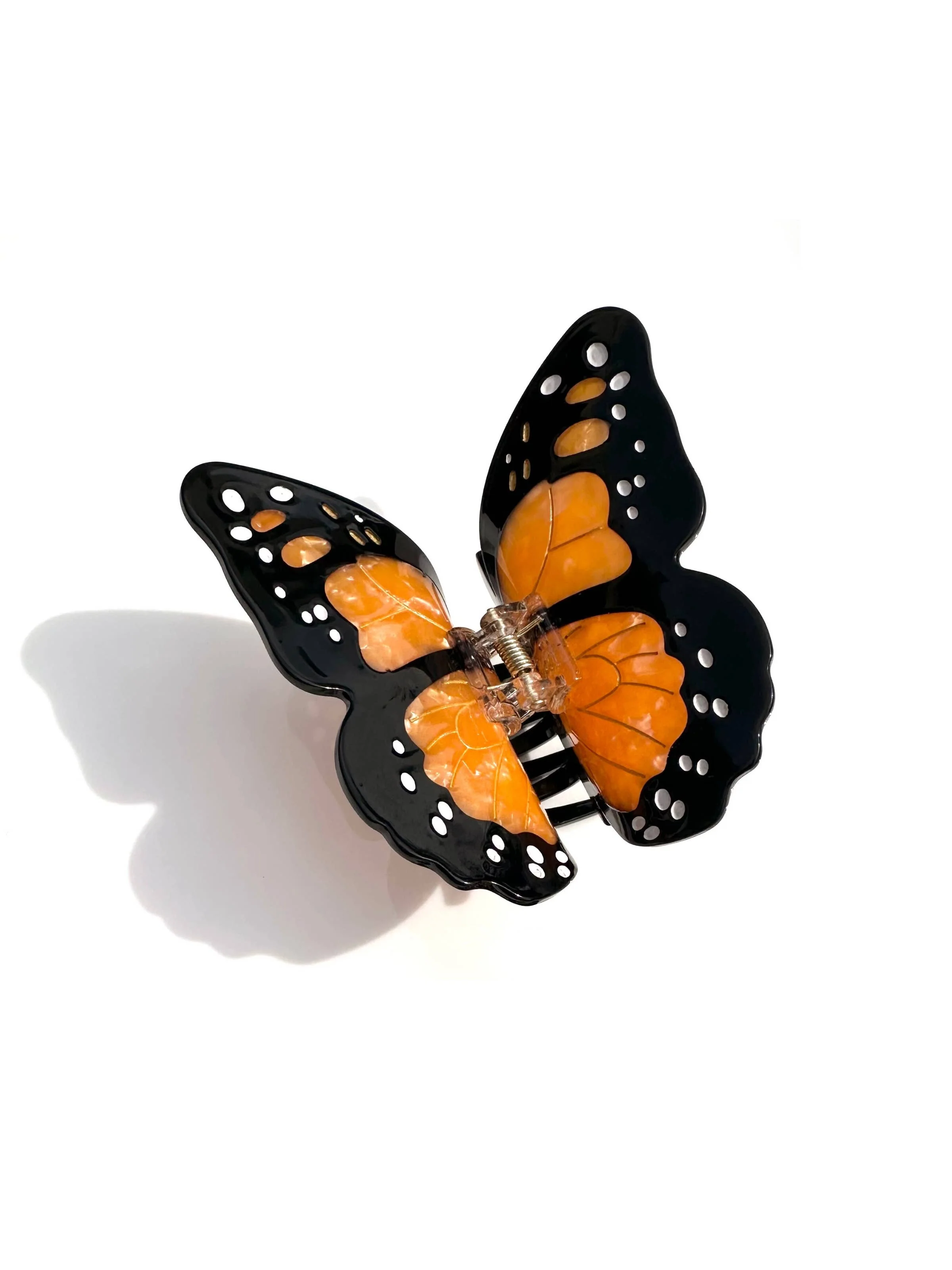 Hand-painted Monarch Butterfly Claw Hair Clip - Image 2