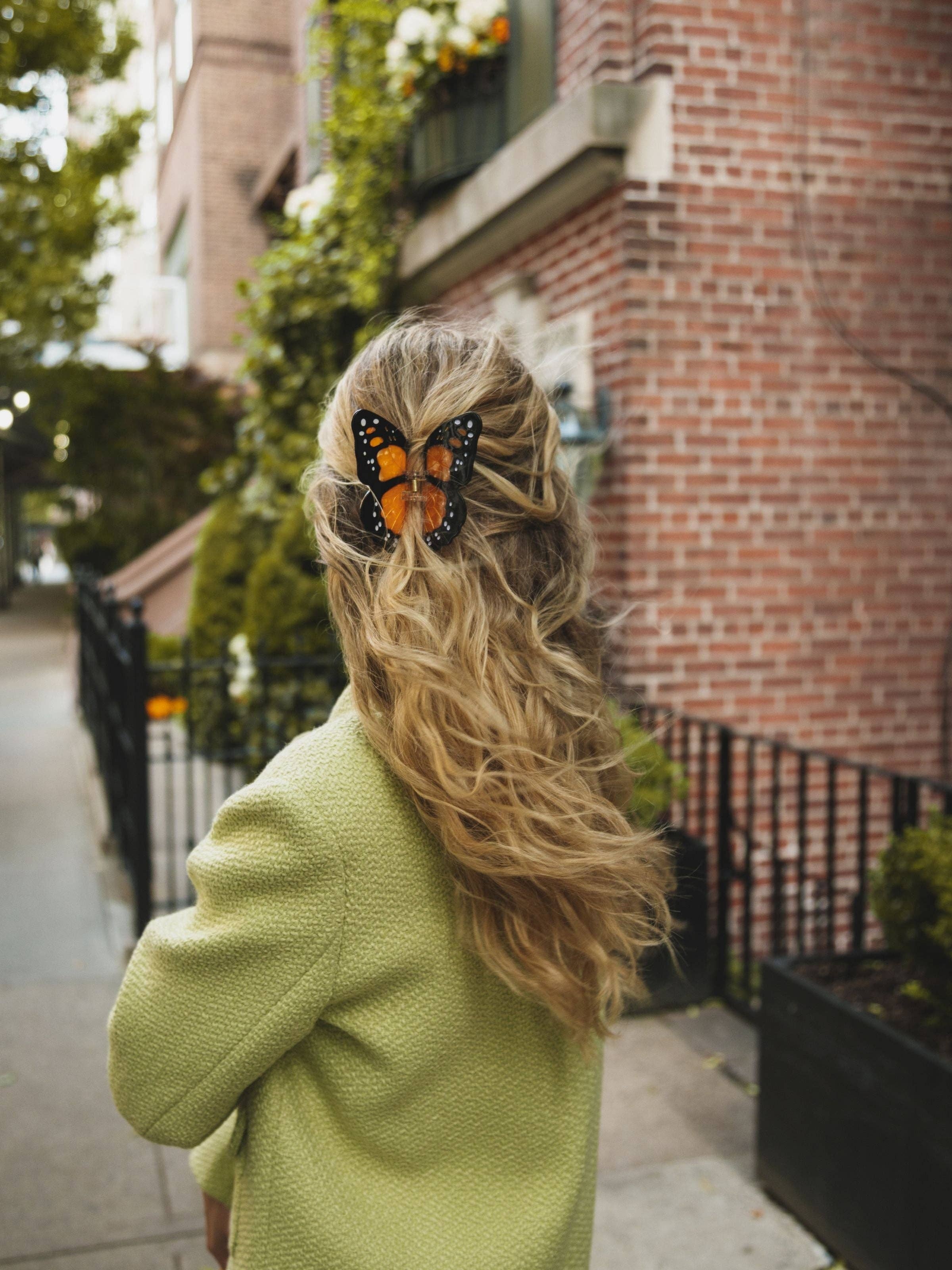 Hand-painted Monarch Butterfly Claw Hair Clip - Image 23