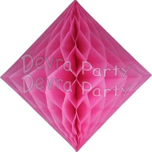 Devra Honeycomb Tissue Paper Decoration Diamond 12" (Multiple Colors Available) - Image 8