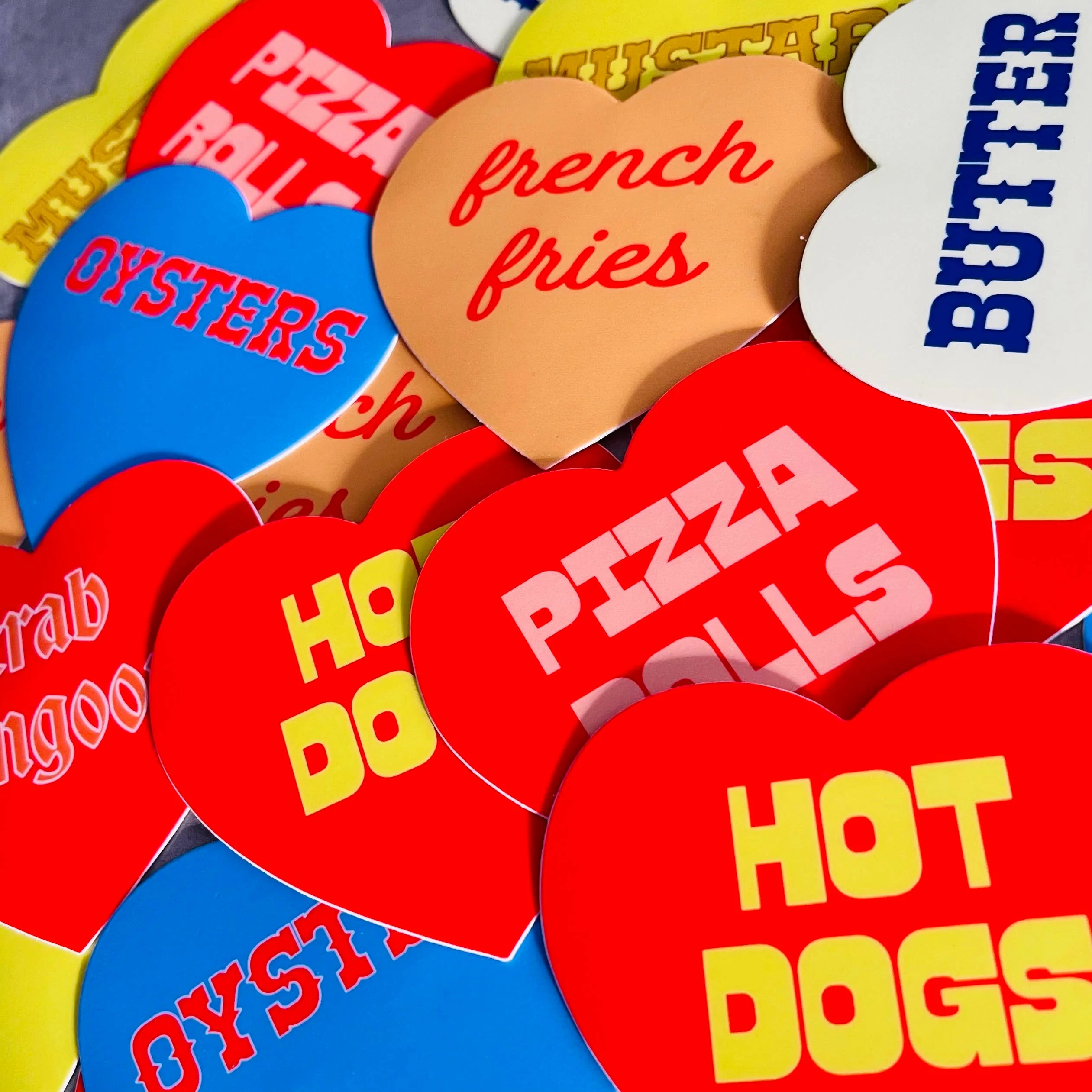 Heart Shaped Sticker - Hot Dogs - Image 3