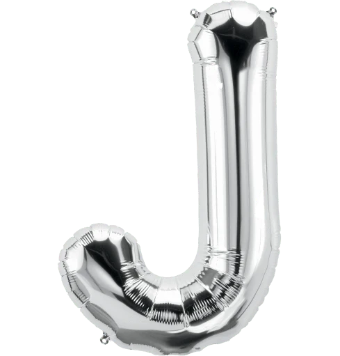 34" Jumbo Silver Foil Letter Balloon - Image 10