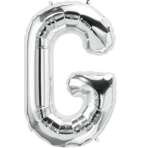 34" Jumbo Silver Foil Letter Balloon - Image 7
