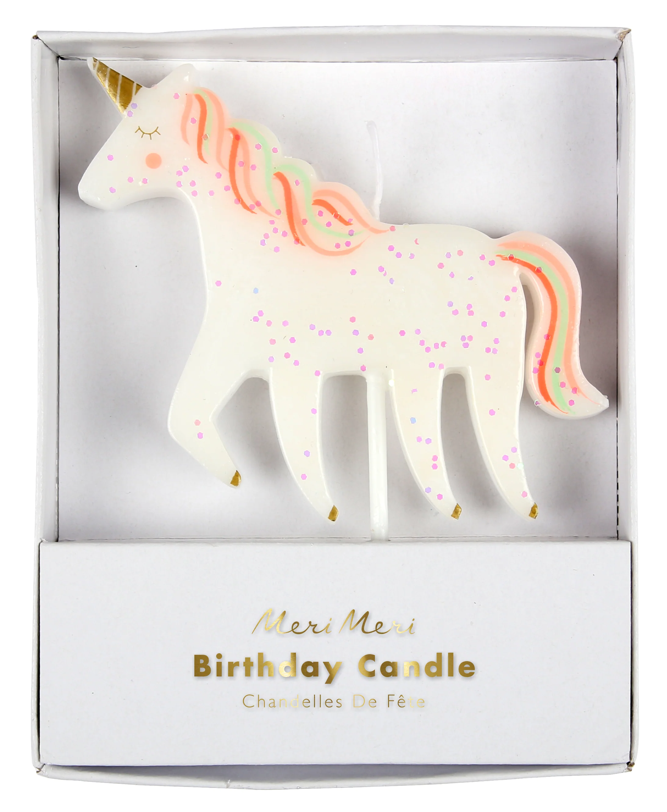 Large Unicorn Glitter Candle