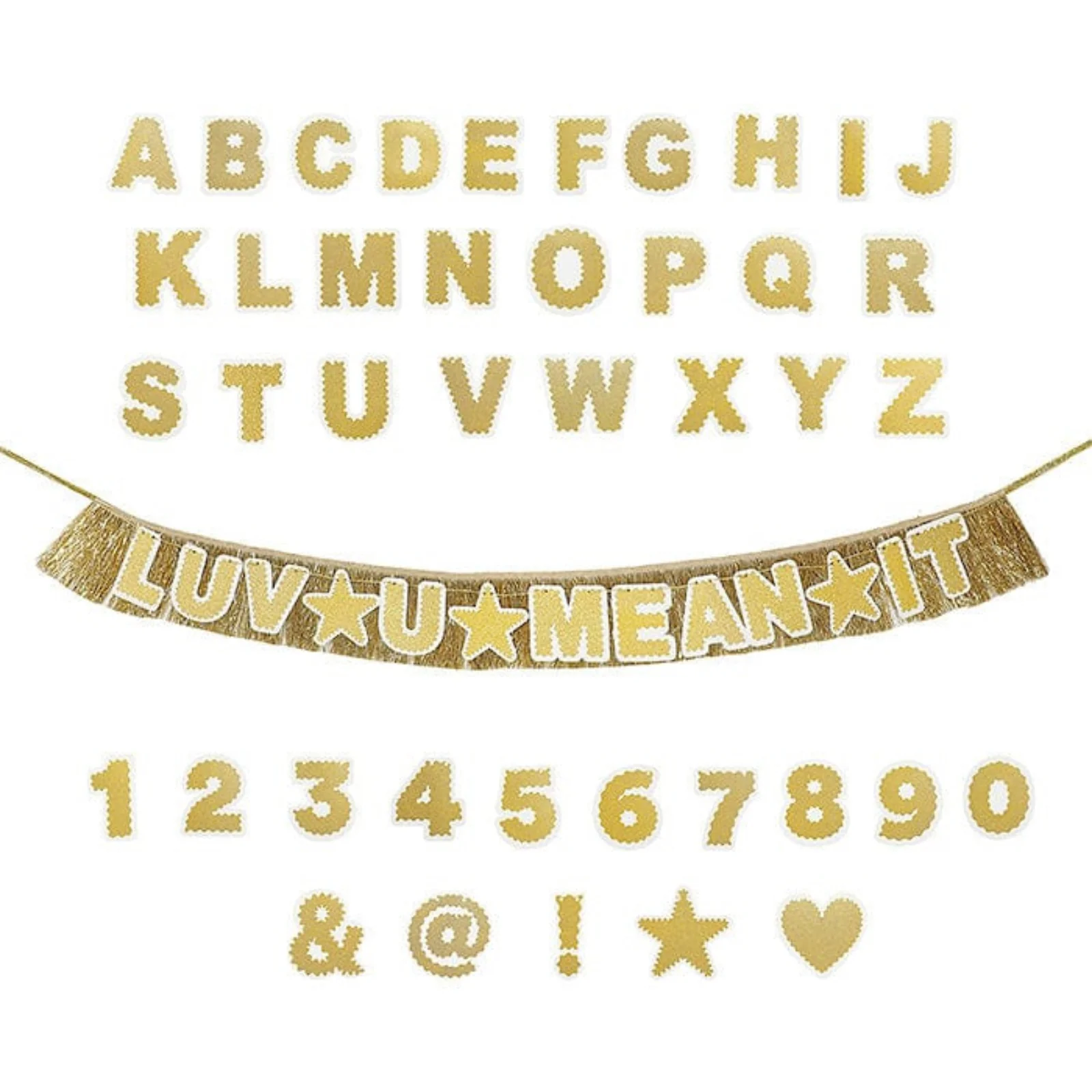 Packed Party Customizable Gold Fringe Reusable Party Banner - Image 3