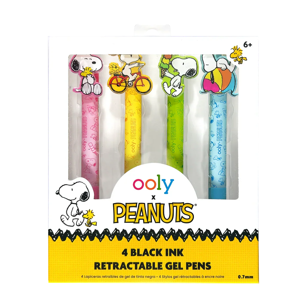 Peanuts Black Ink Gel Pens, Set of 4