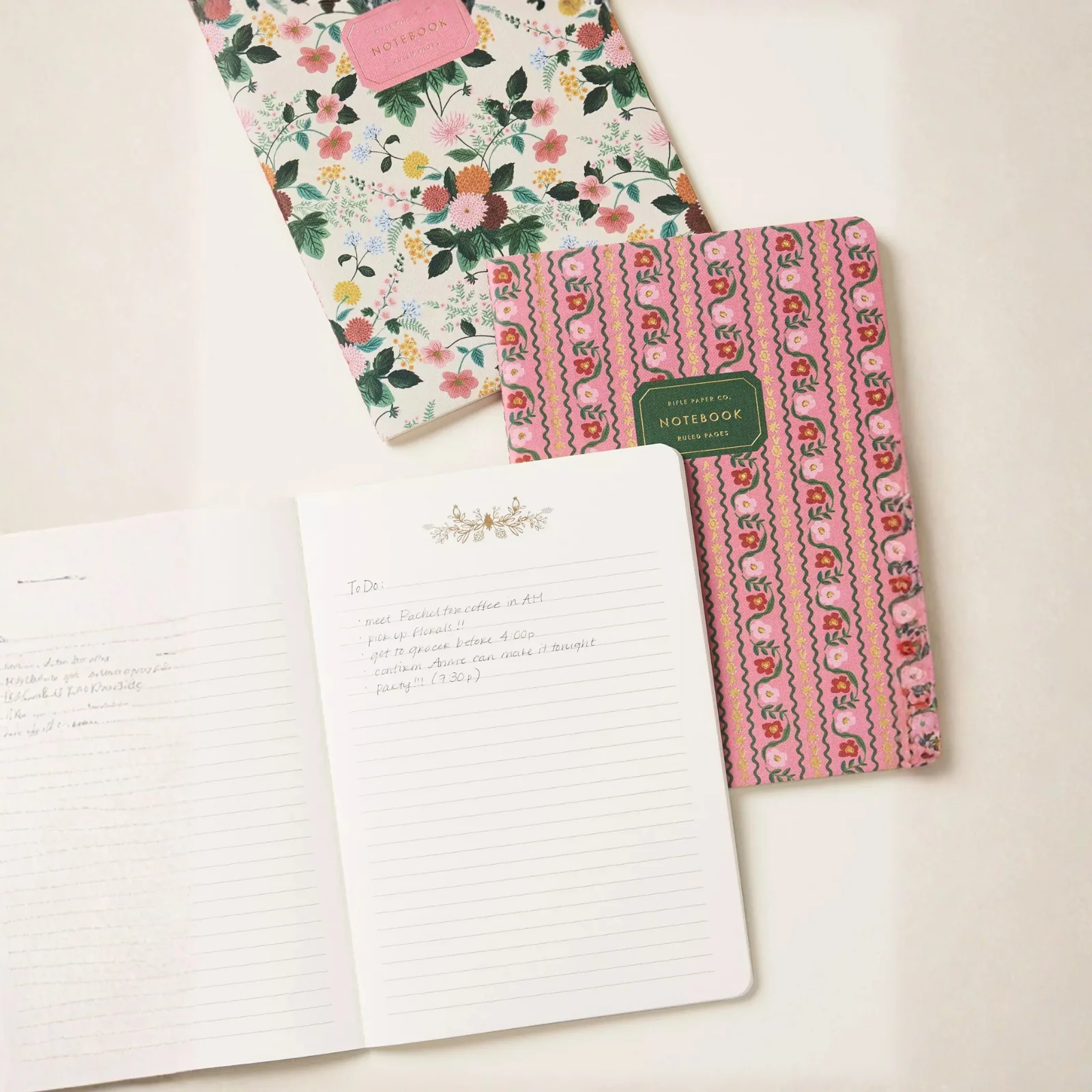 Rifle Paper Co. Stitched Notebooks (Set of 3) -  Dahlia - Image 2