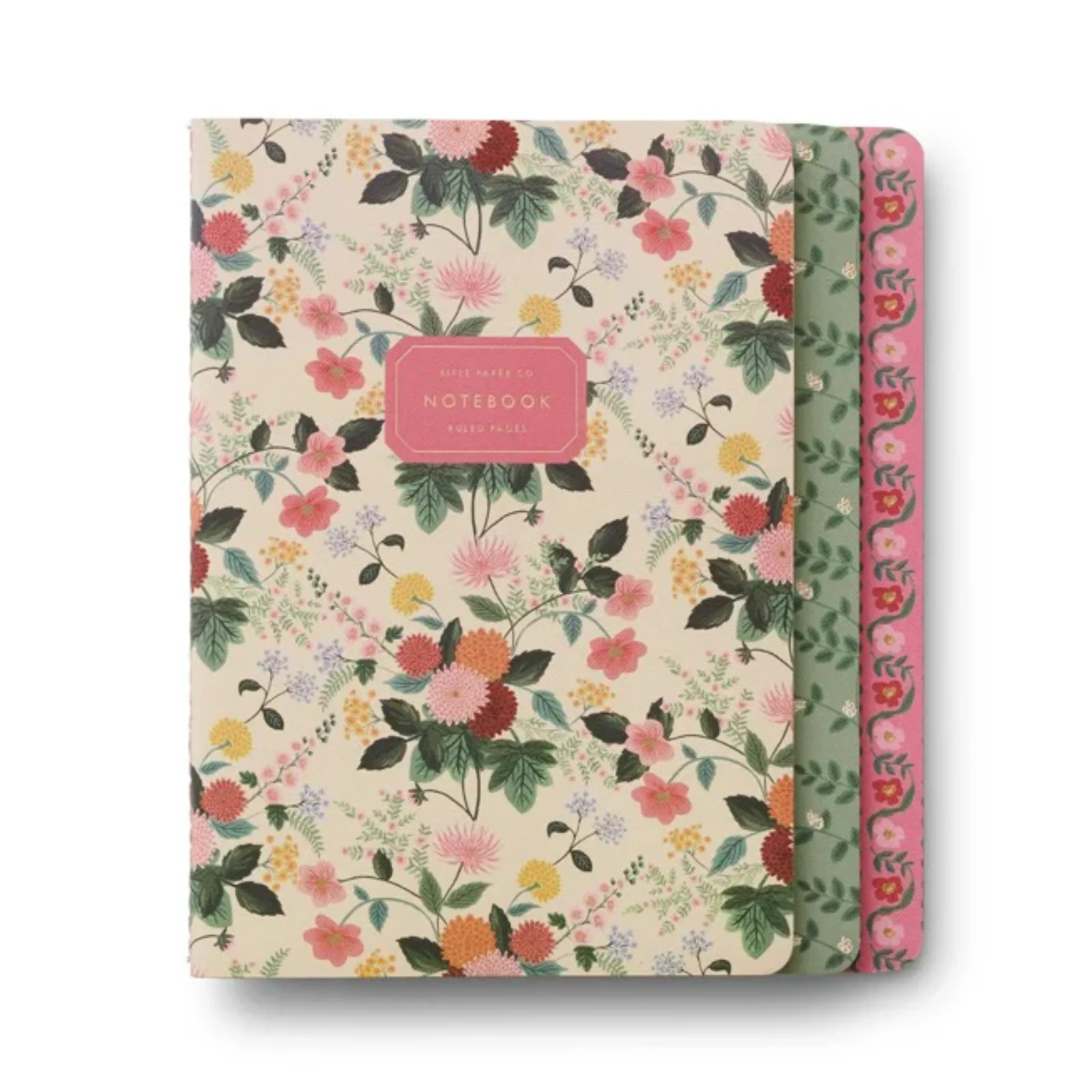 Rifle Paper Co. Stitched Notebooks (Set of 3) -  Dahlia - Image 3
