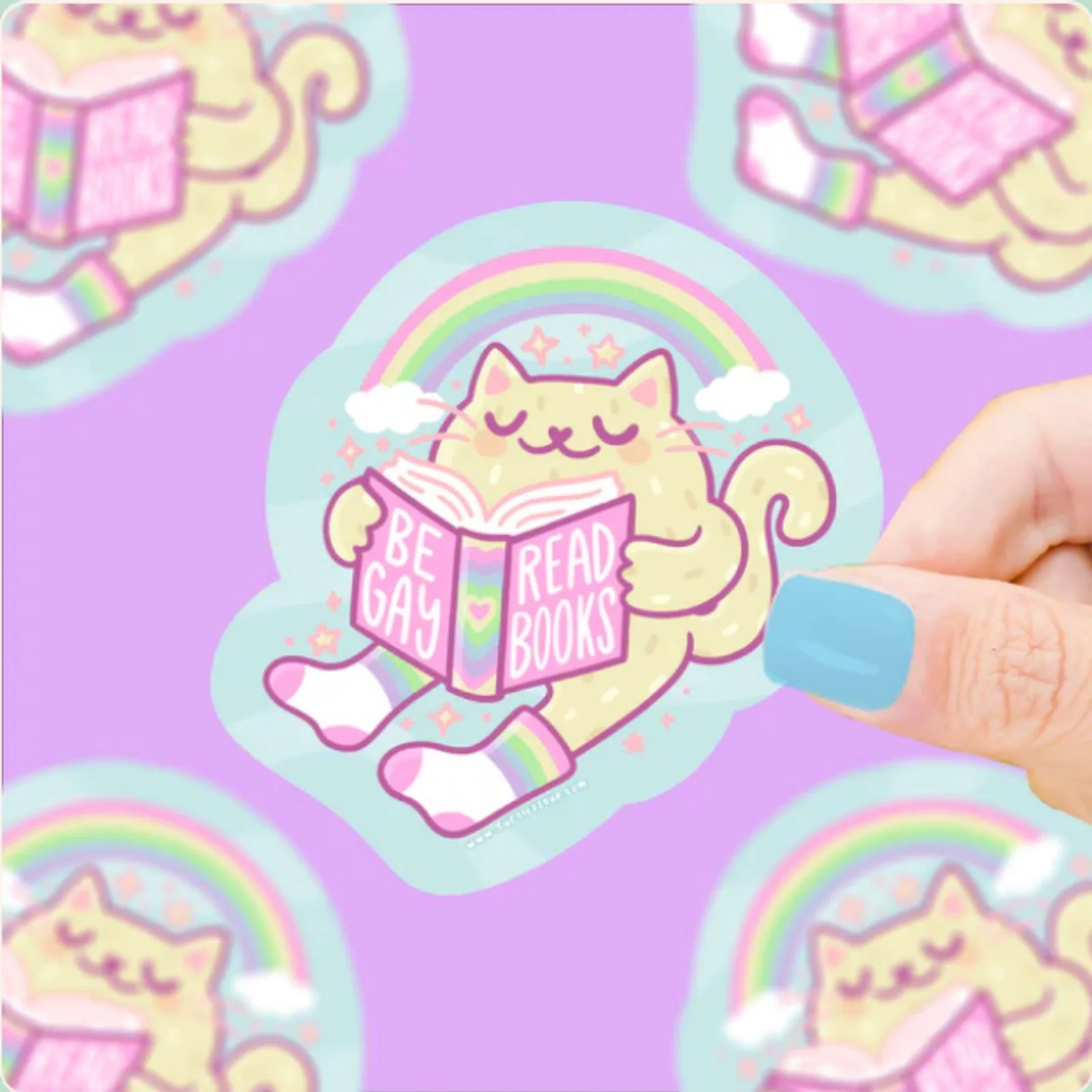 Turtle's Soup Sticker Be Gay Read Books