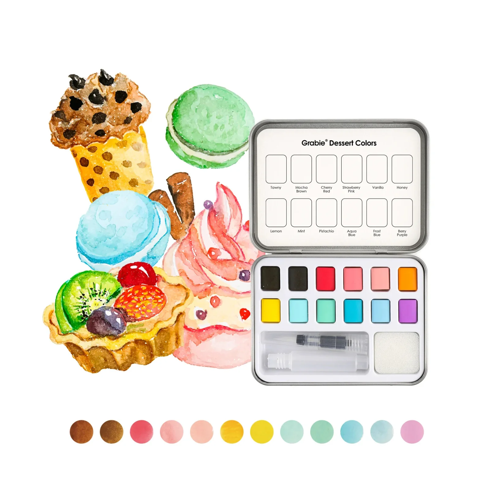 Watercolor Pocket Set of 12 Colors - Dessert